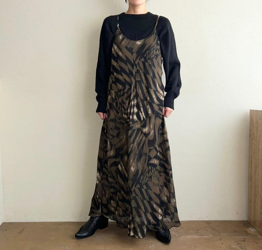 90s Print Dress Made in Italy