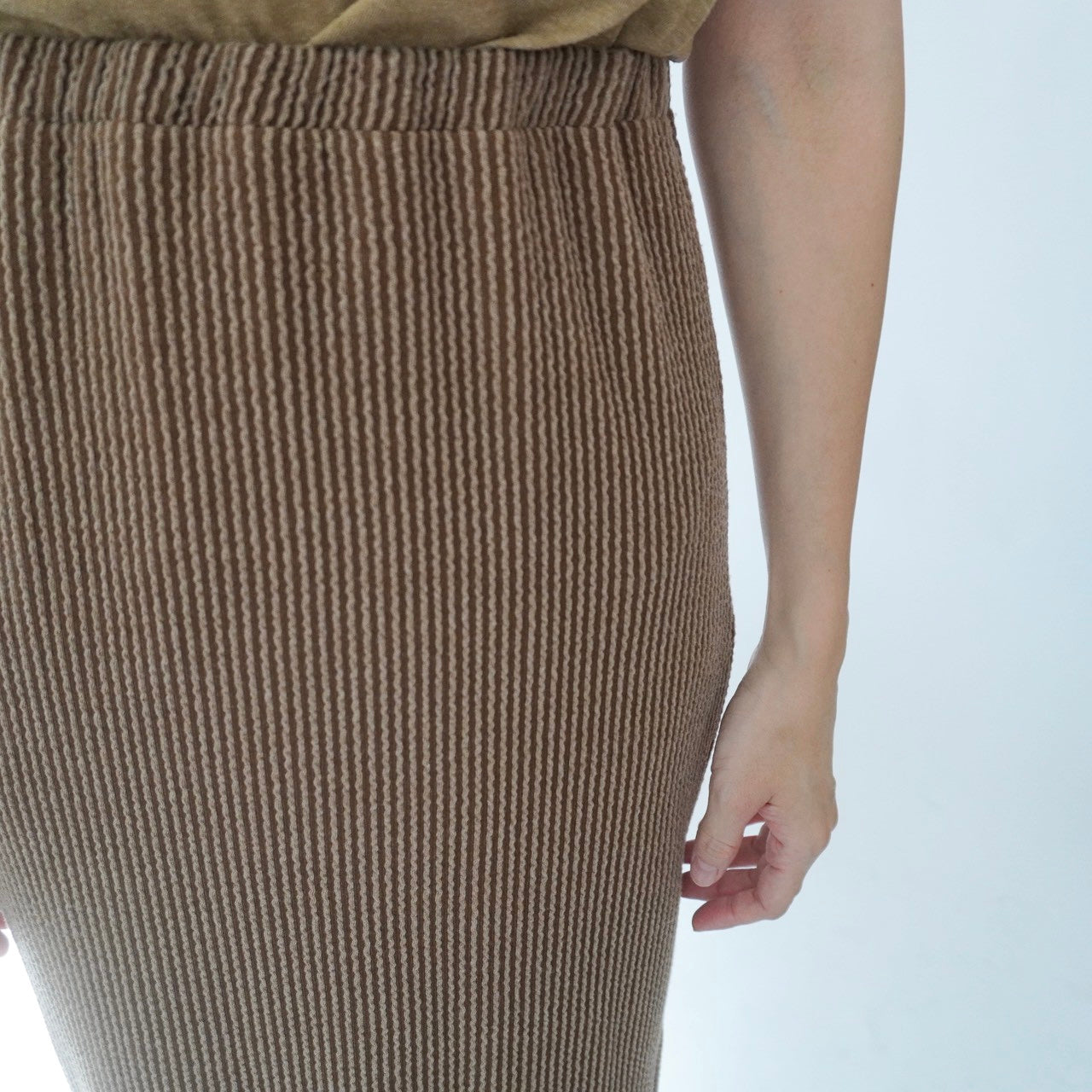 90s Ribbed Maxi Skirt