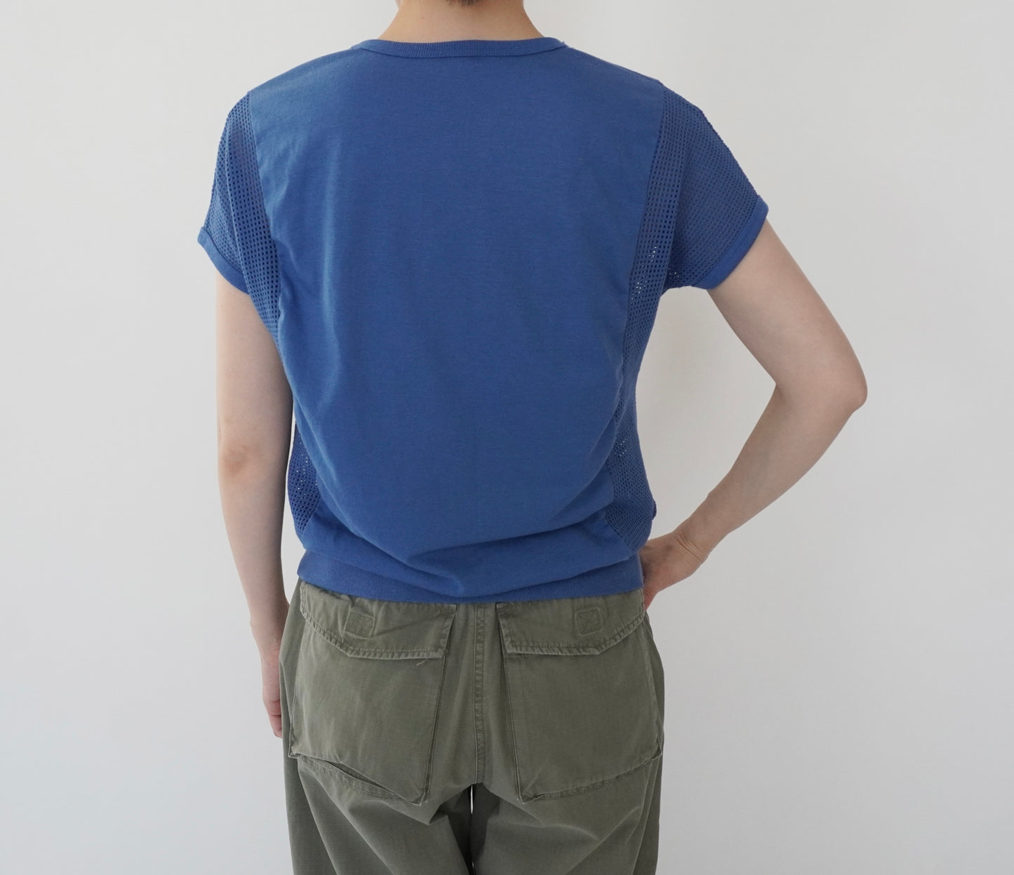 80s Blue Mesh Top