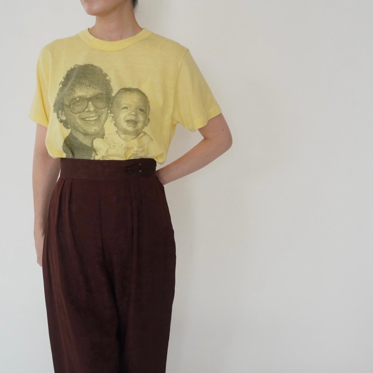 80s Photo Printed T-shirt Made in USA