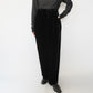 90s Black Velour Wide Pants