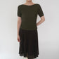 90s Silk Ribbed Top