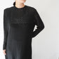 80s Black Knit Dress