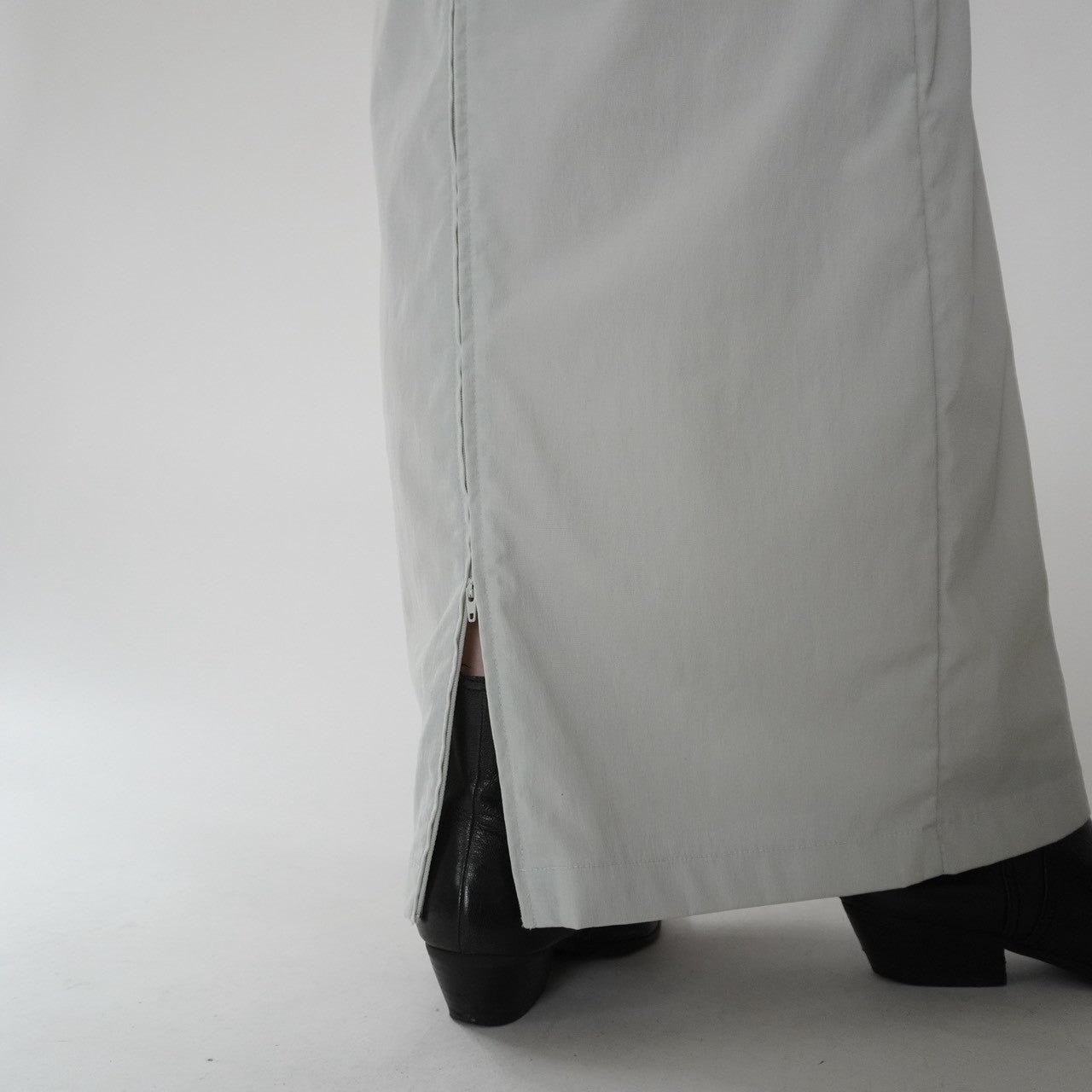 90s Zip Design Maxi Skirt