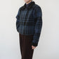 90s Plaid Fleece Zip Top Made in USA