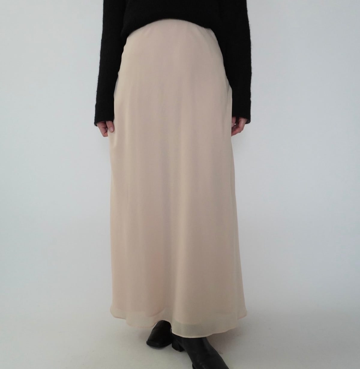 90s Sheer Maxi Skirt Made in USA