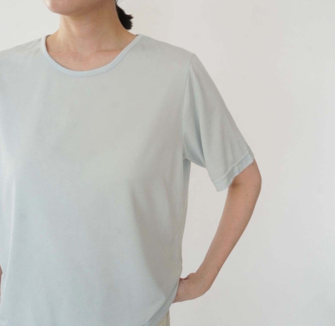 90s Light Blue Top Made in USA