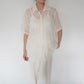 90s Embroidery Sheer Shirt Made in USA