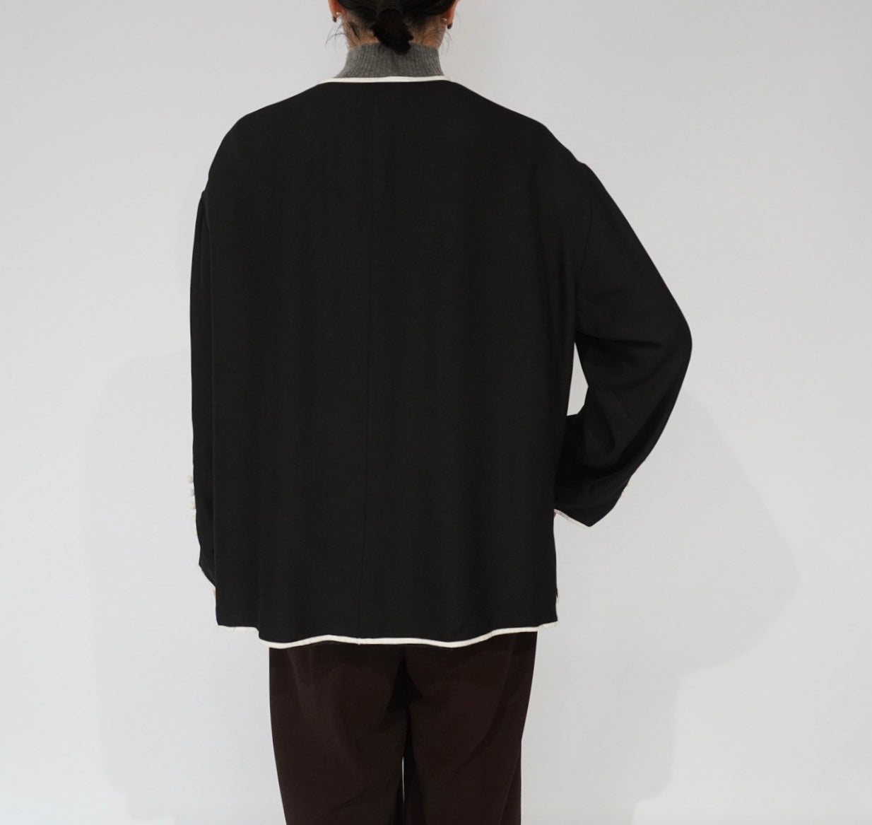 80s Design Silk Blouse,Jacket Made in USA