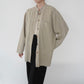 90s Linen x Cotton Design Shirt