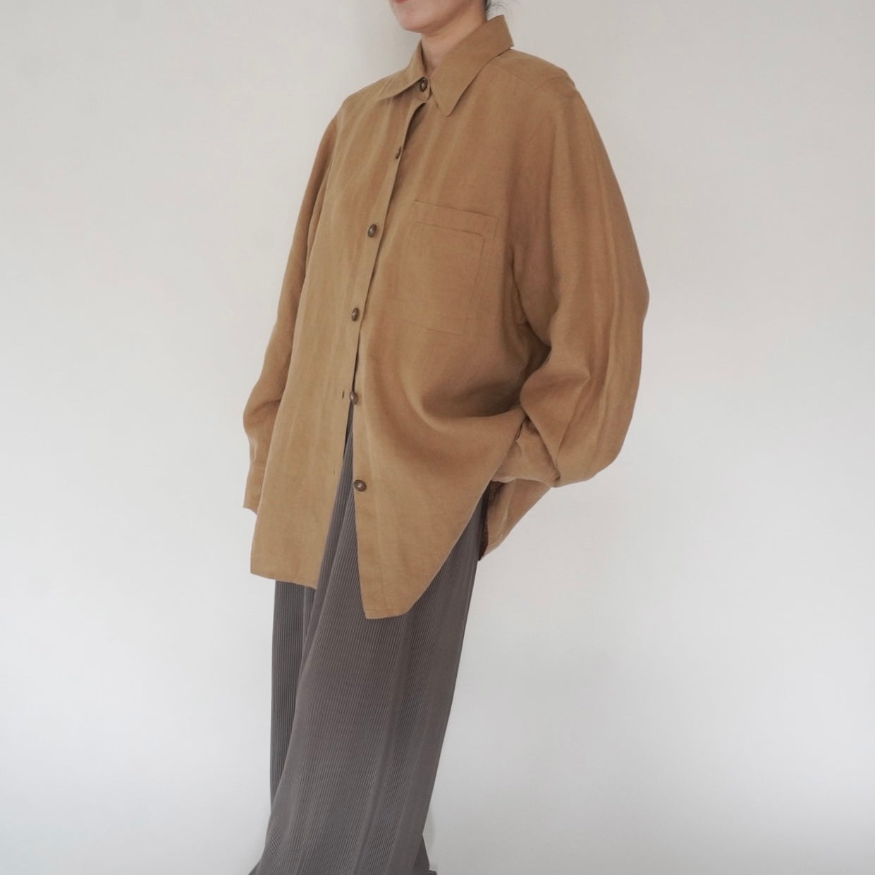 90s Oversized Linen Shirt