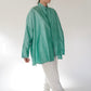 90s Raw Silk Boxy Blouse