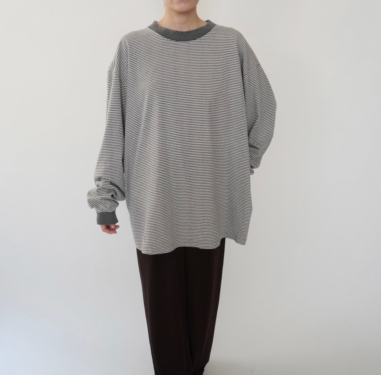 90s Striped Long Sleeves T-shirt Made in USA