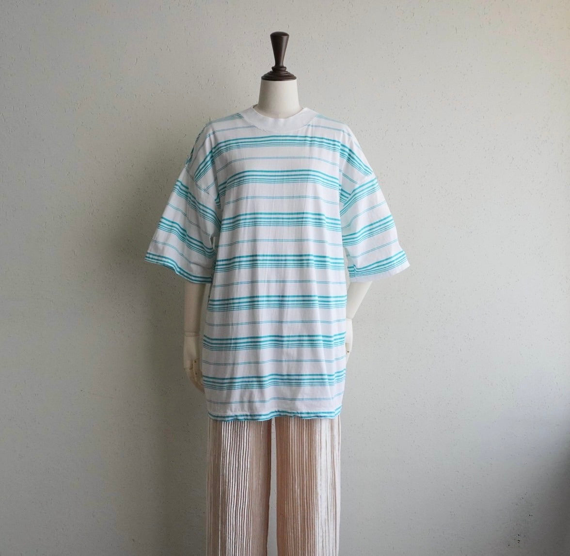 90s EURO Striped Printed T-shirt