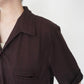 80s Brown Striped Shirt