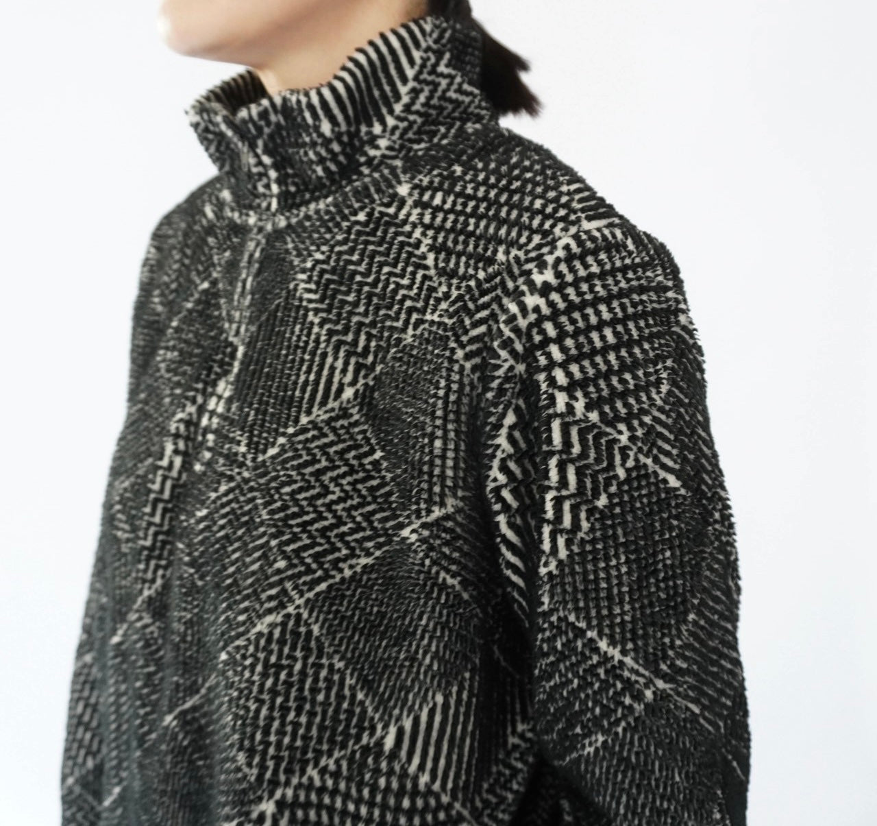 90s Pattern Fleece Top Made in Canada