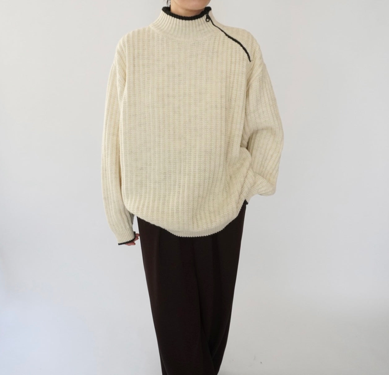90s Zip Design Knit Made in Italy