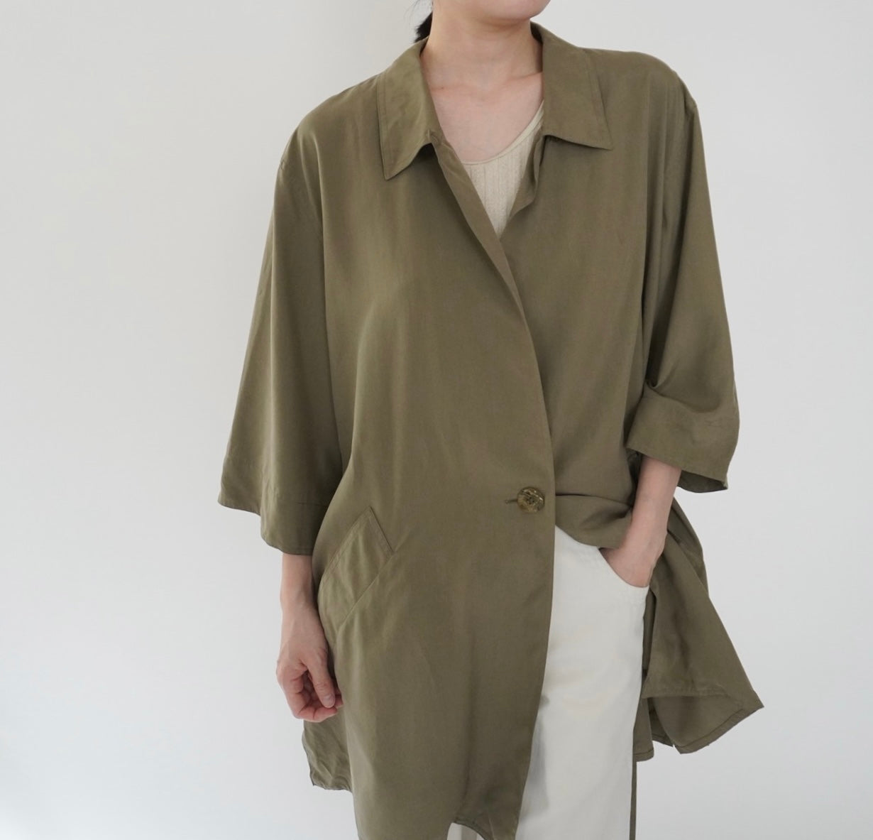 80s Silk Light Jacket Made in Italy