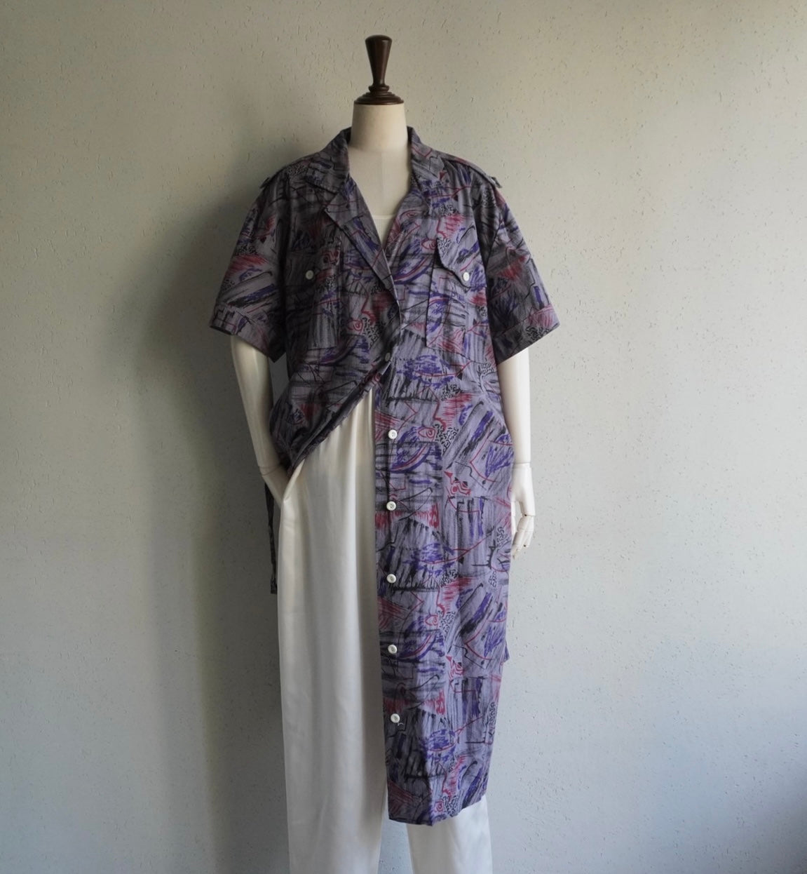 80s EURO Printed Dress