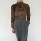 90s Pattern Sheer Top Made in USA