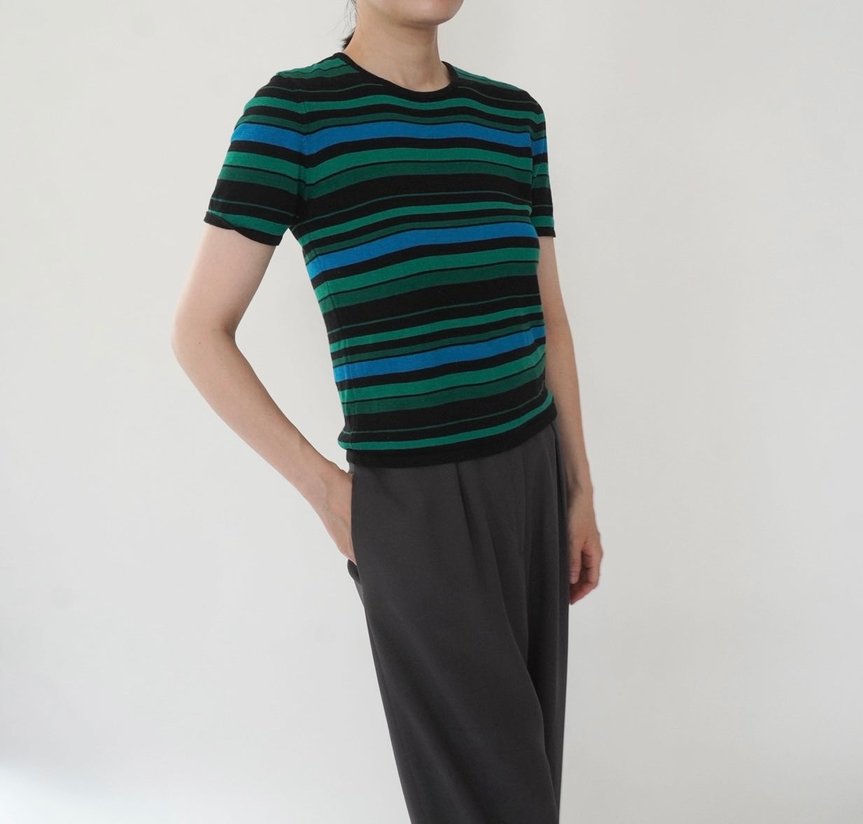90s Silk Striped Top
