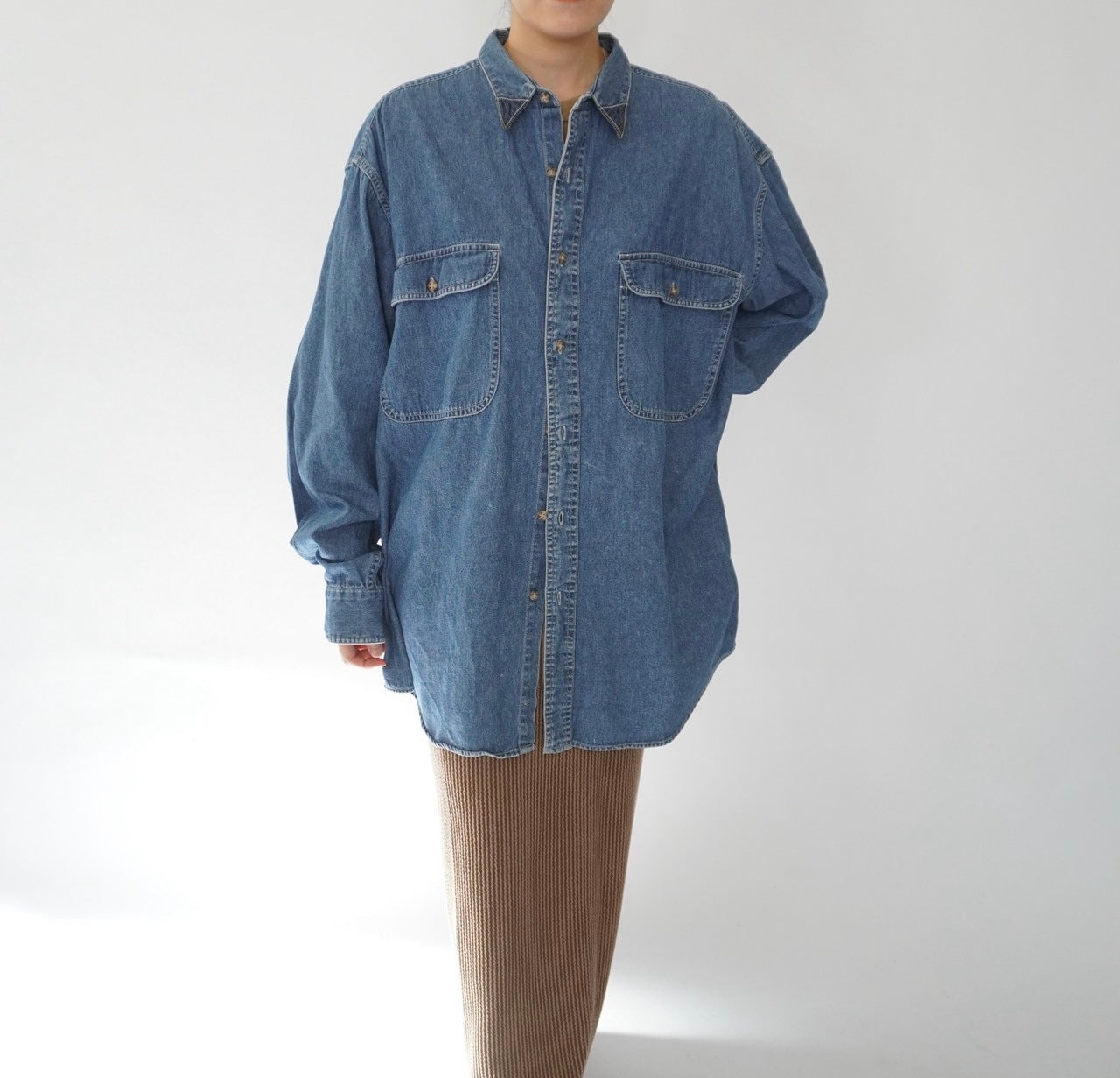 80s "BANANA REPUBLIC ”Safari & Travel" Denim Shirt