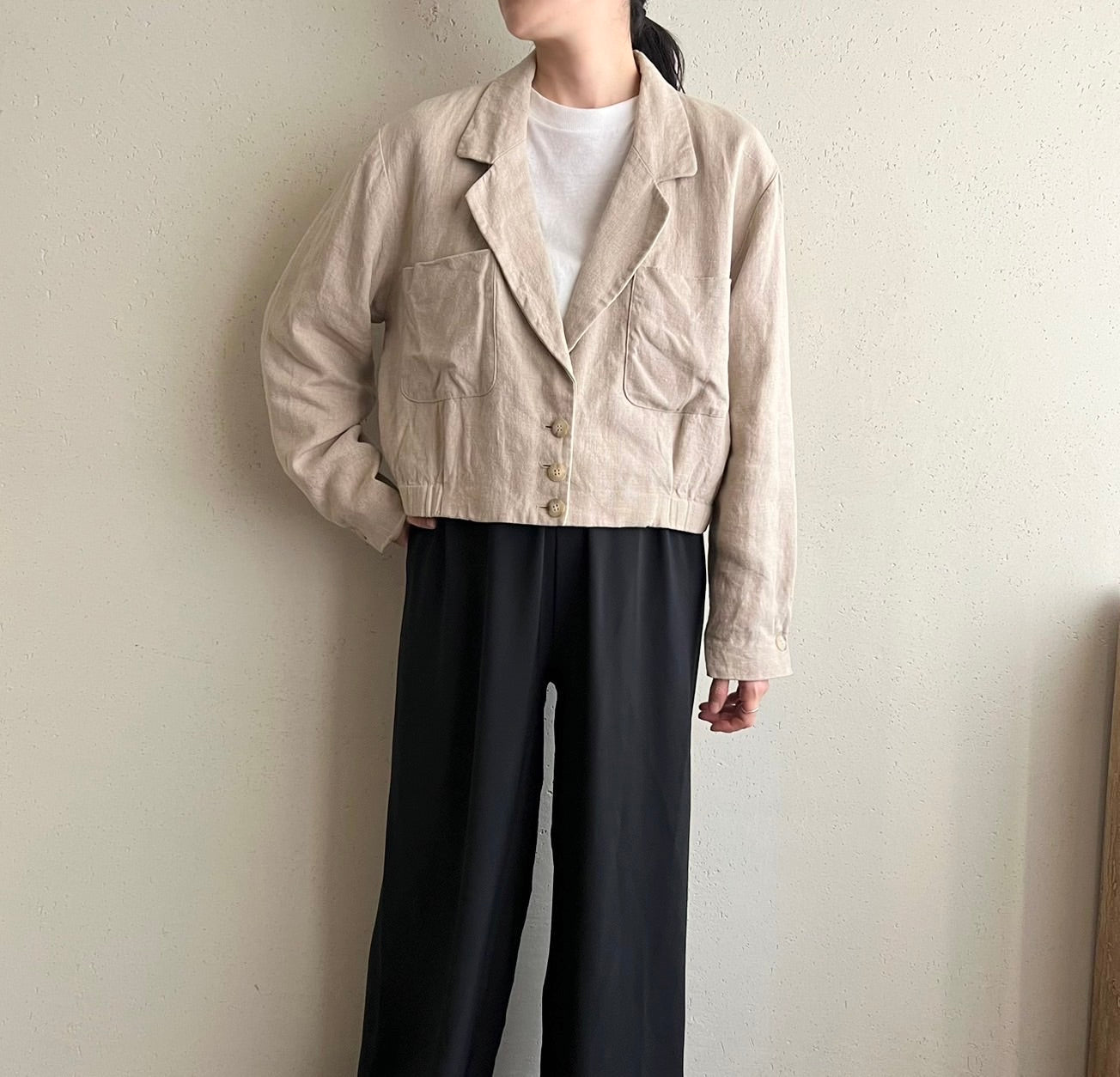 90s "DANABUCHMAN" Linen Jacket