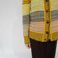 90s "BENETTON" Multi Striped Cardigan Made in Italy