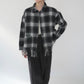 90s Shadow Plaid Fringe Shirt,Jacket Made in USA