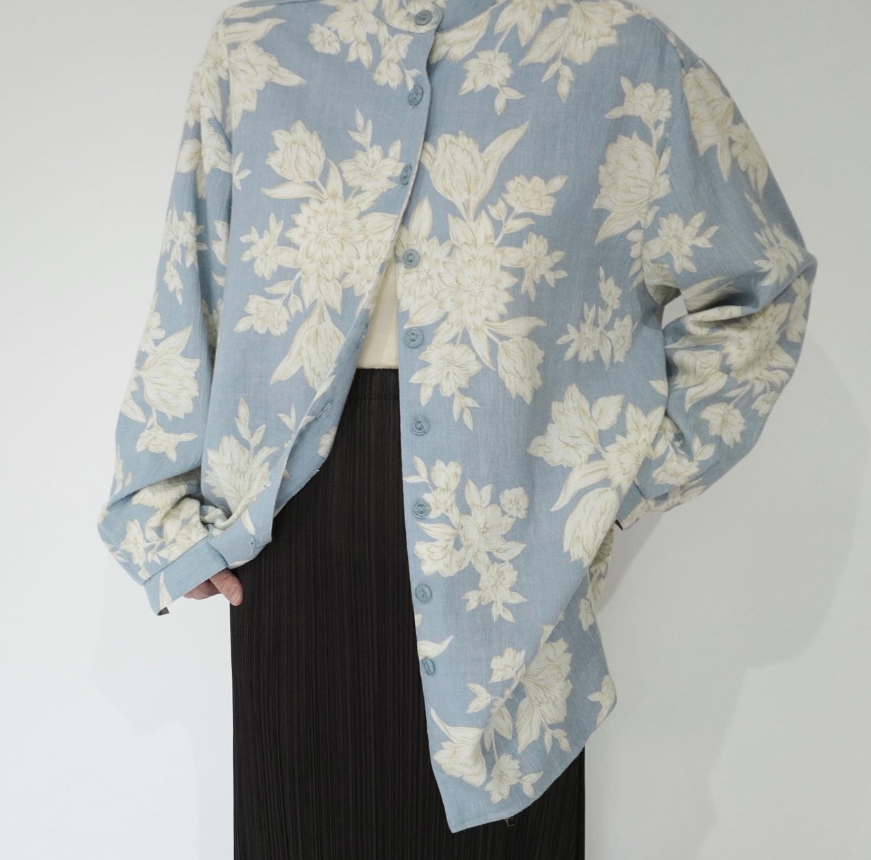 90s Flower Pattern Shirt Made in USA