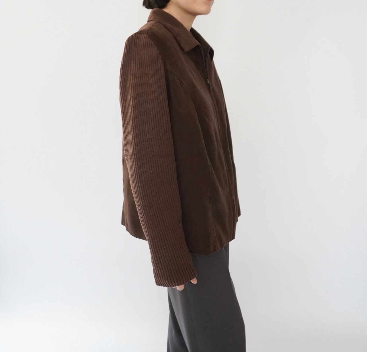 90s Ribbed Sleeves Jacket