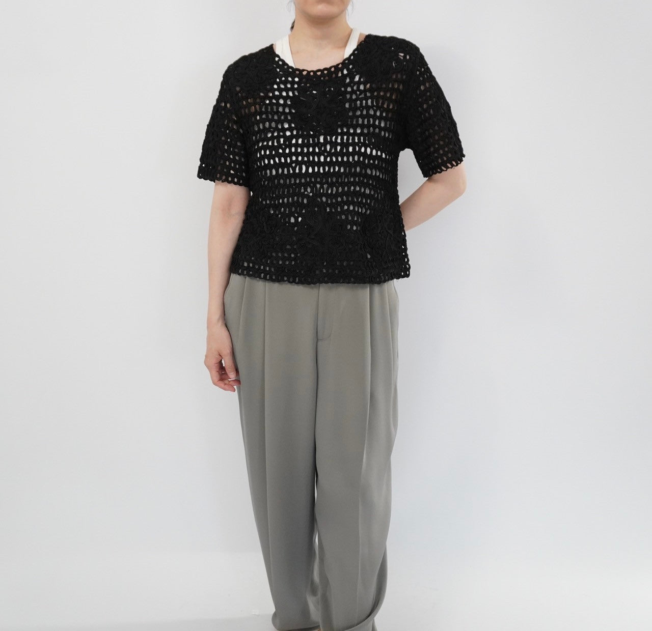 90s Cord Lace Top