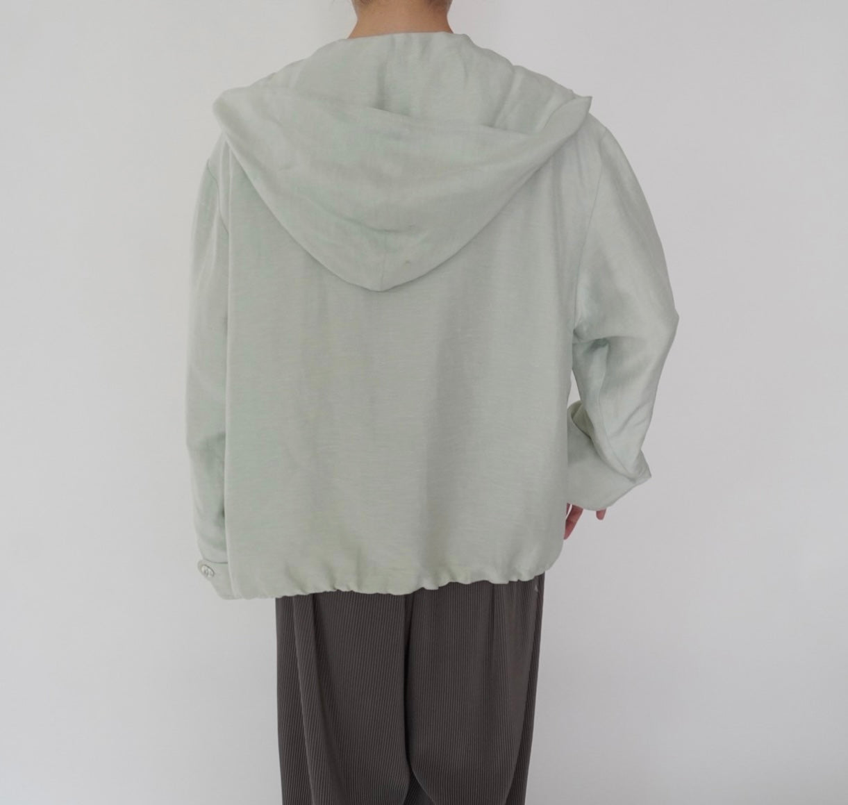 90s Linen×Silk Hoodie Jacket