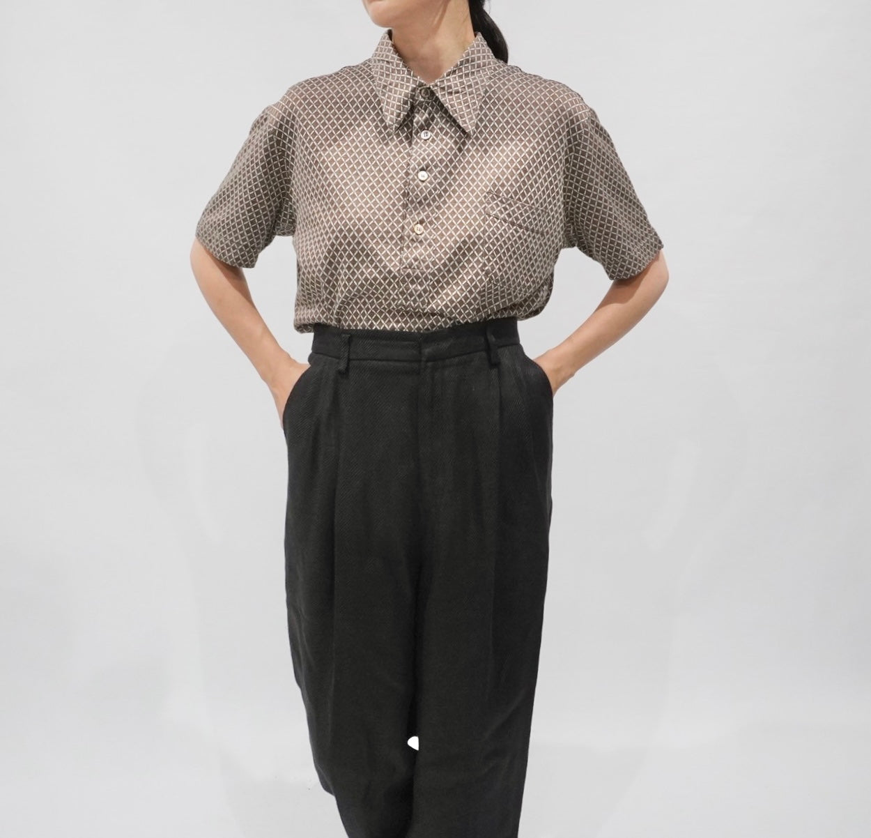 90s Pattern Top Made in Italy