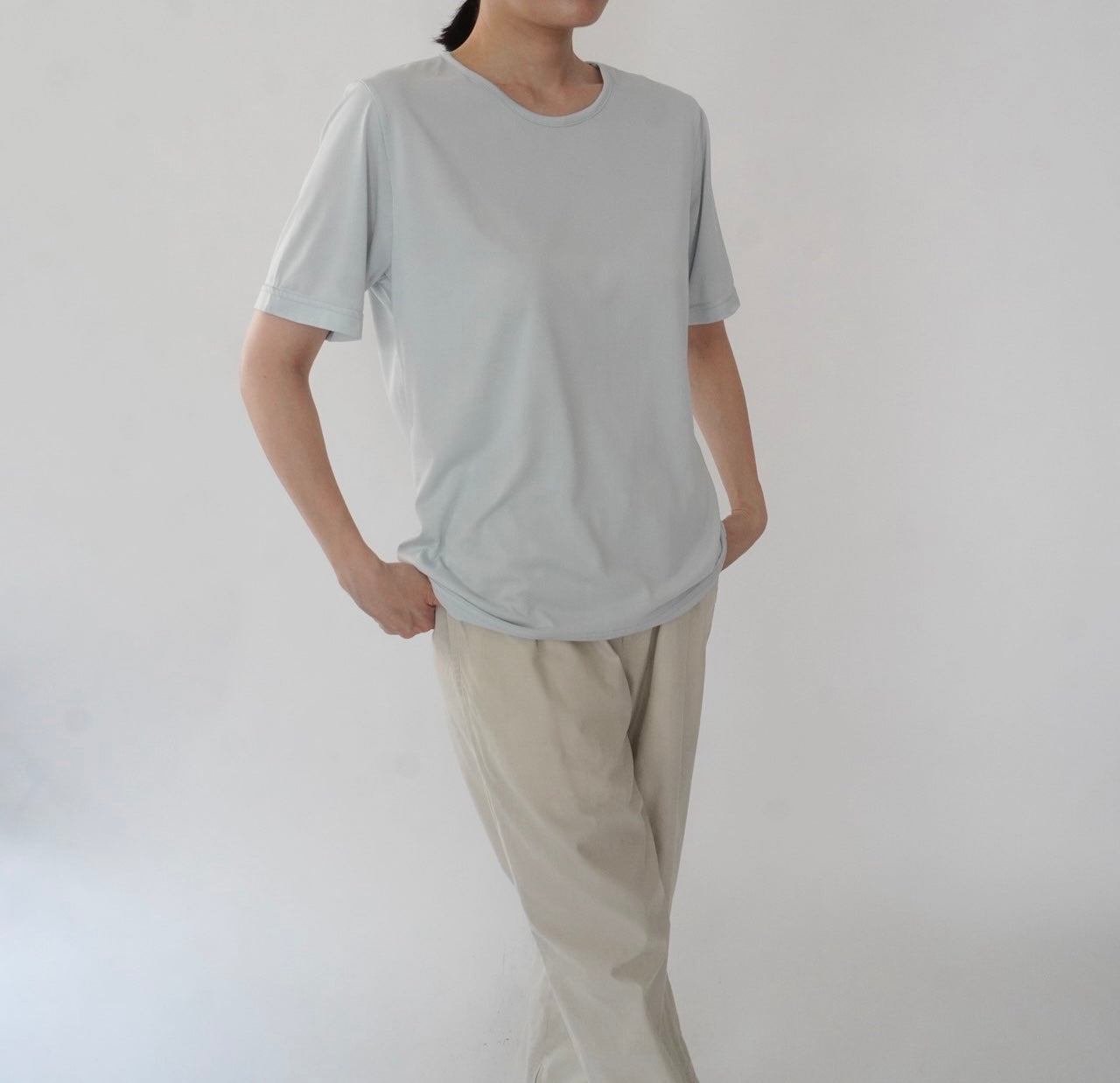 90s Light Blue Top Made in USA