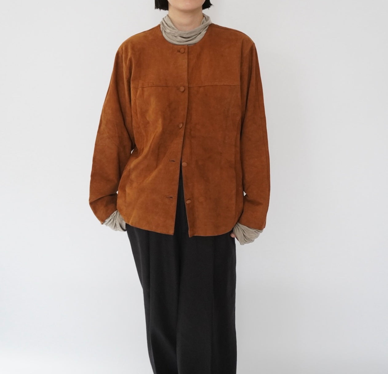 90s Suede Blouse, Jacket