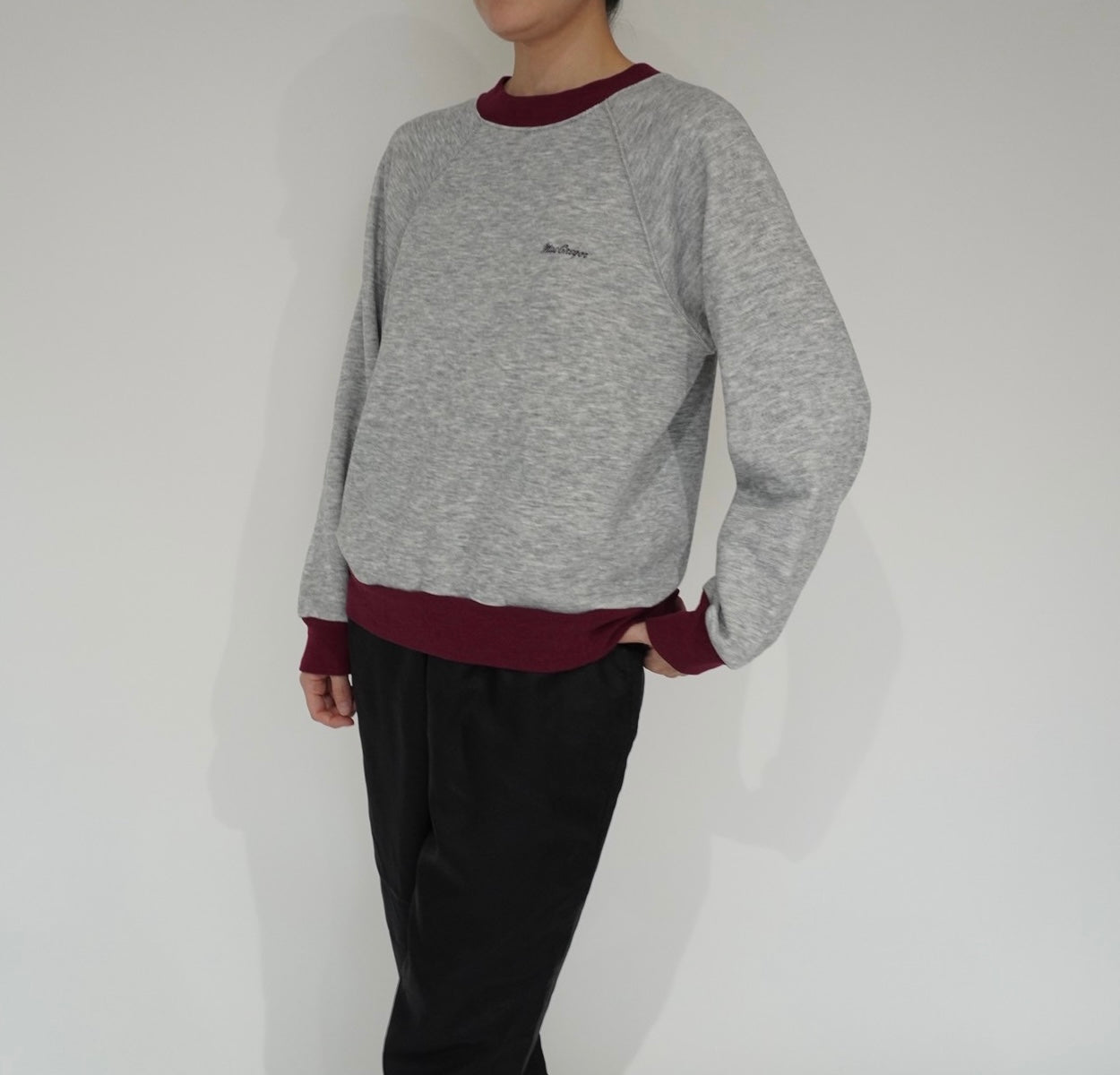 80s Two Tone Printed Sweater Made in USA