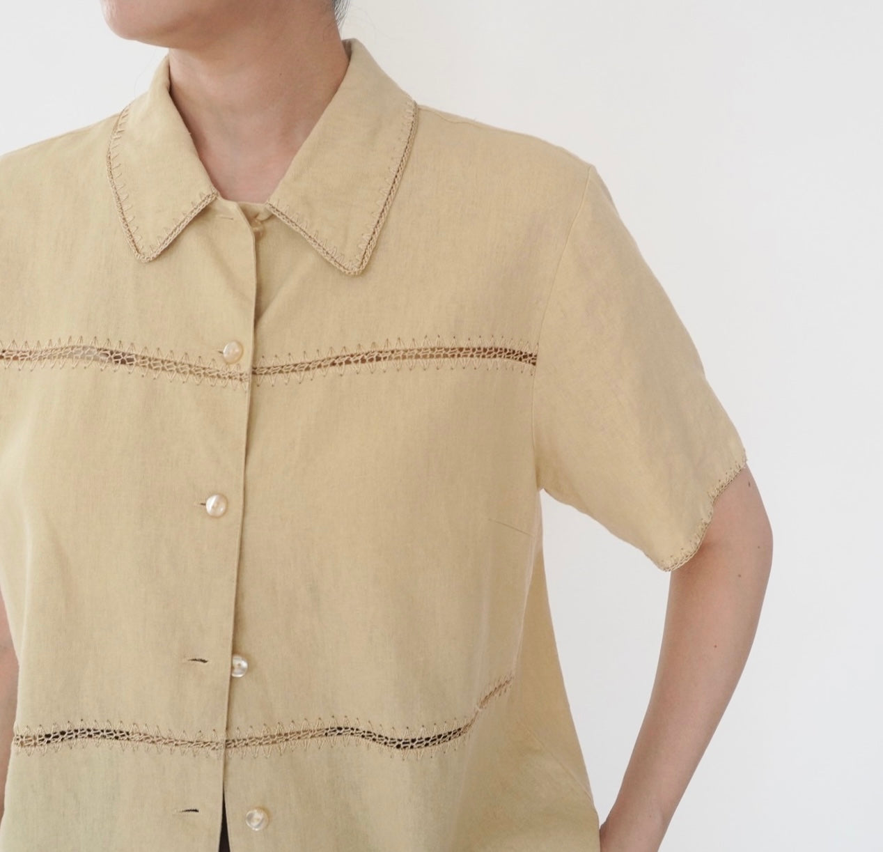 90s Design Linen Shirt