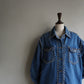 90s EURO Studs Design Denim Jacket,Shirt