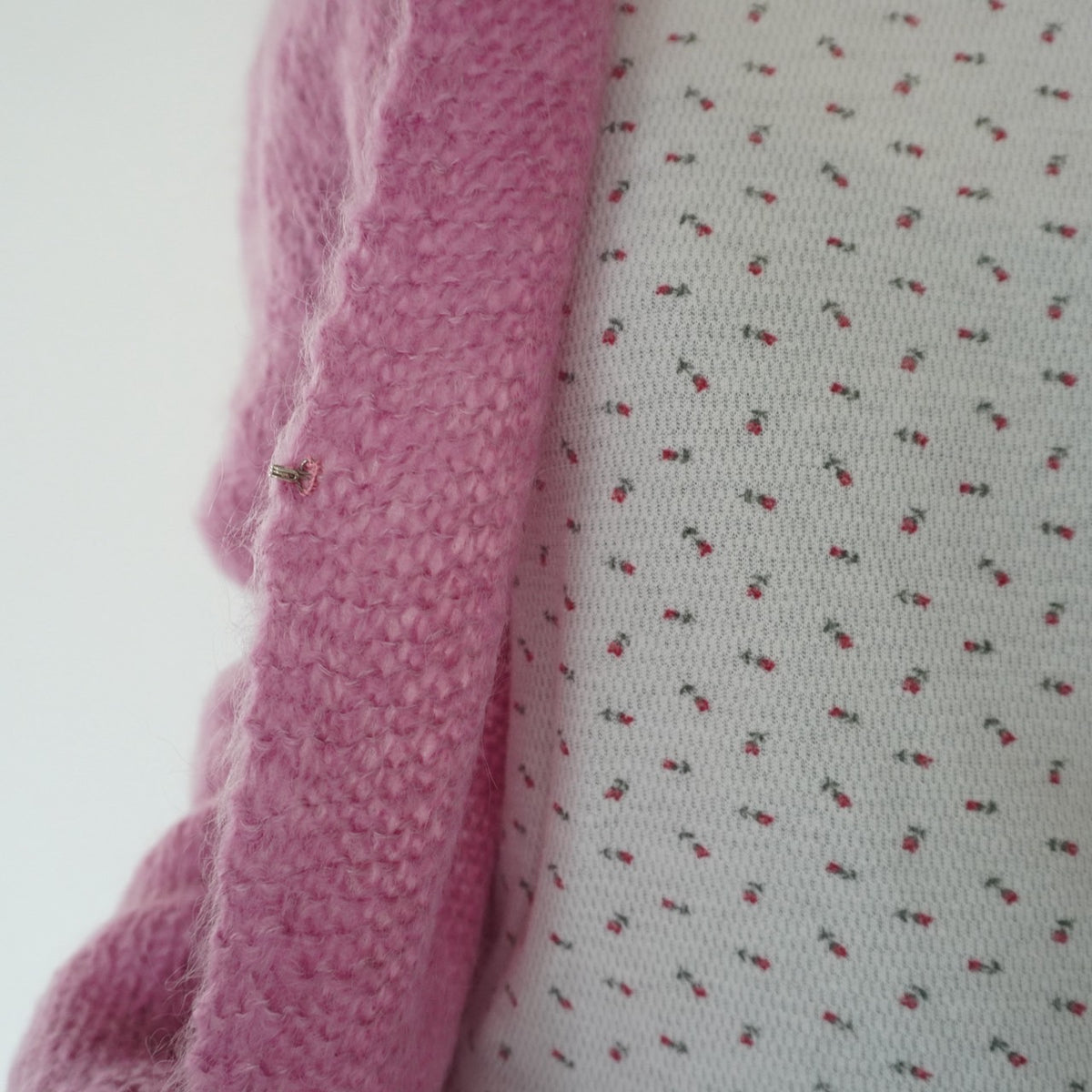 80s Pink Knit Cardigan