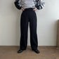 90s Black Wide Pants Made in USA Dead Stock