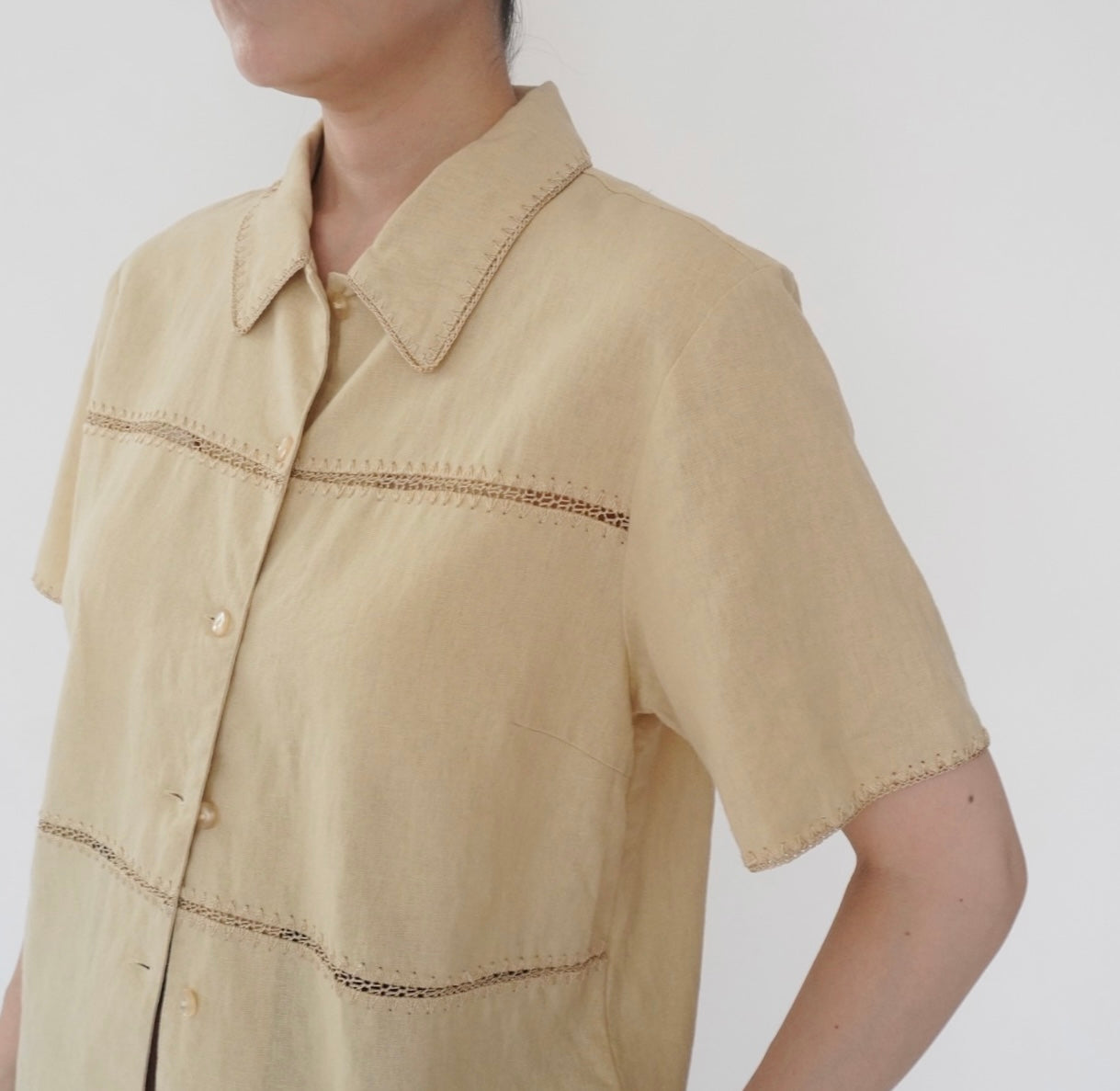 90s Design Linen Shirt