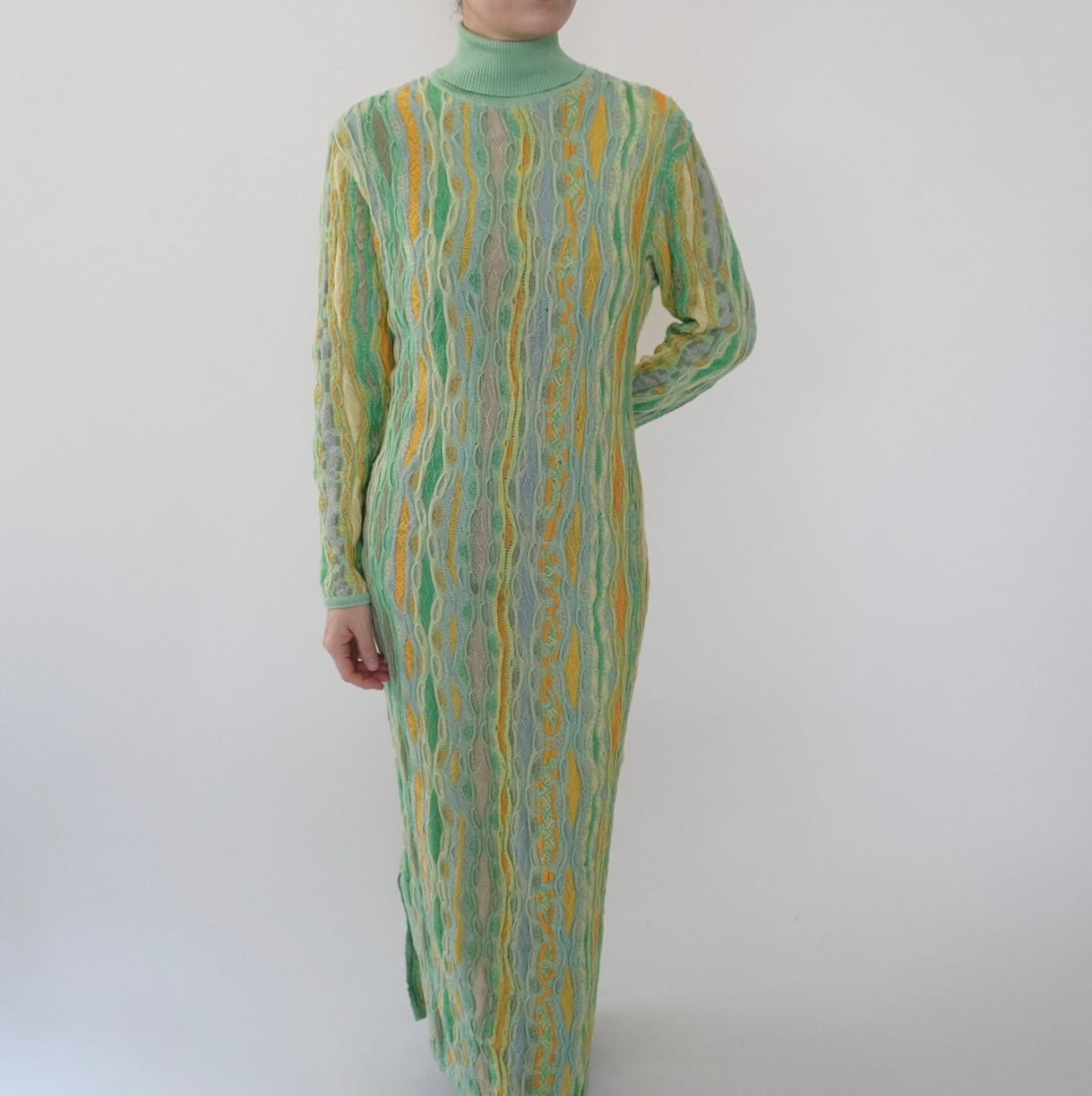 80s Design Cotton Knit Dress Made in Australia