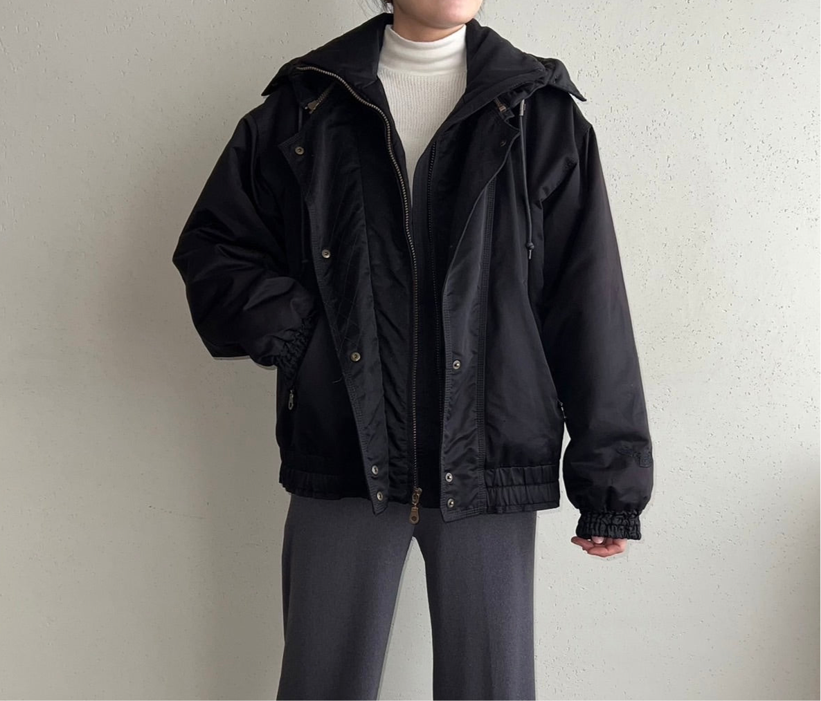 90s Black Design Jacket