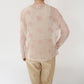 80s Embroidery Sheer Blouse Made in USA