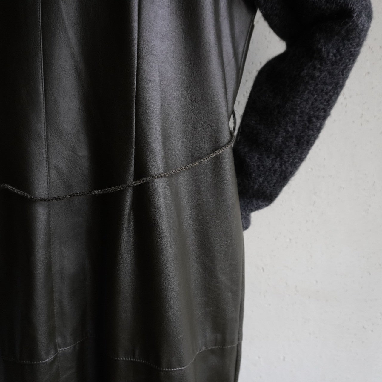 90s Faux Leather Dress Made in Italy