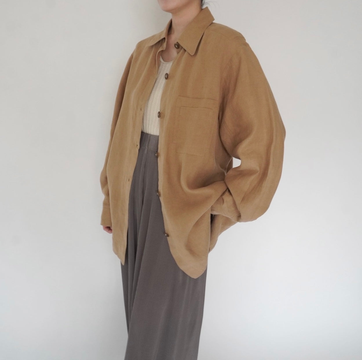 90s Oversized Linen Shirt
