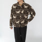 90s Horse Pattern Fleece Jacket
