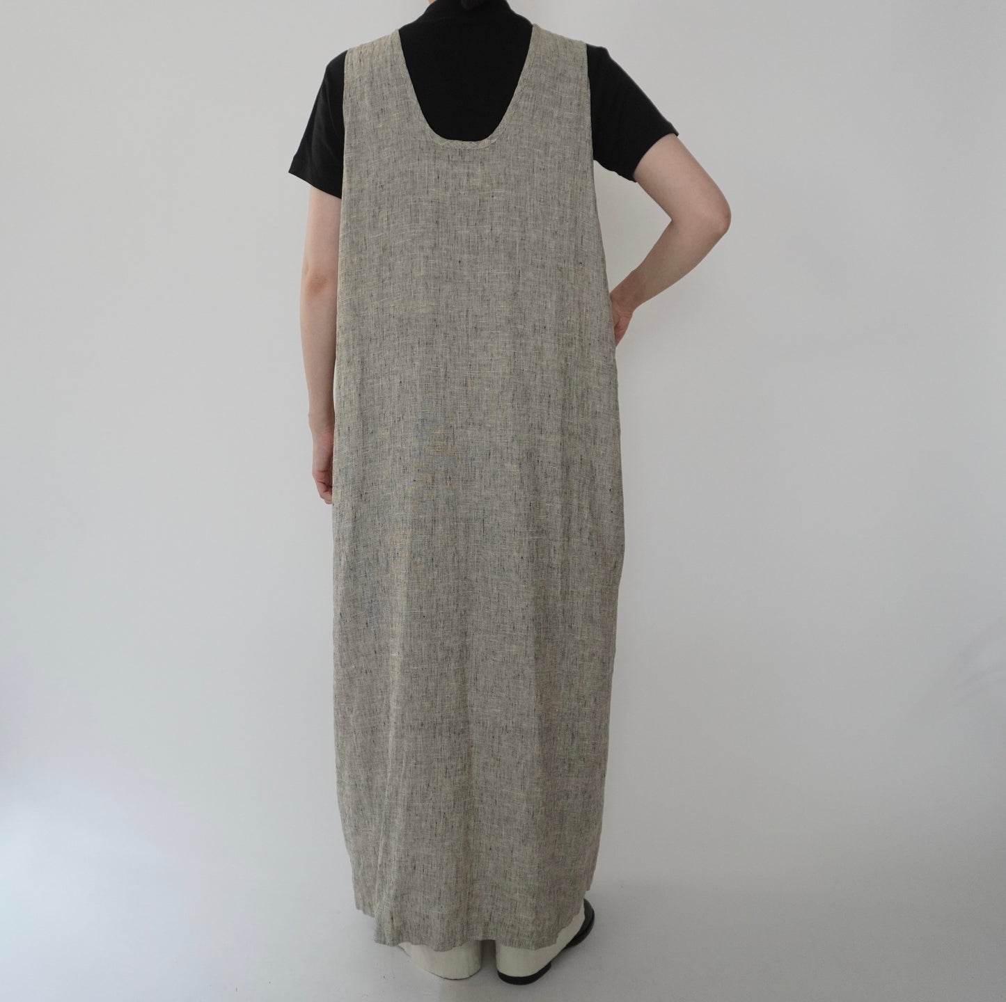90s FLAX by jeanne engelhart Linen Dress