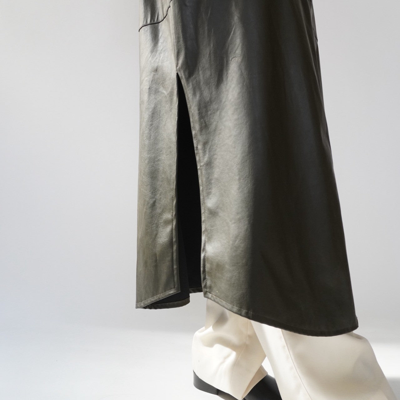 90s Faux Leather Dress Made in Italy